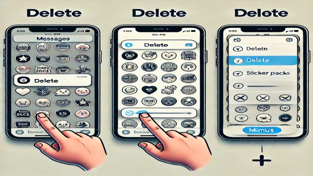 how to delete stickers on iphone