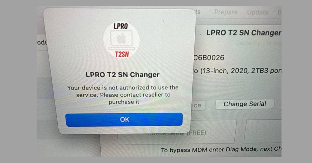 LPro T2 MDM SN Changer