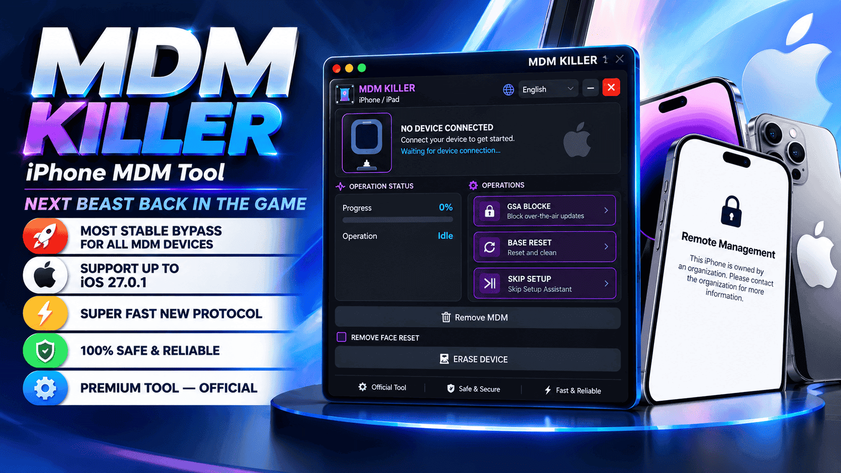 Download MDM Killer V1.3 – iPhone MDM Tool, Features